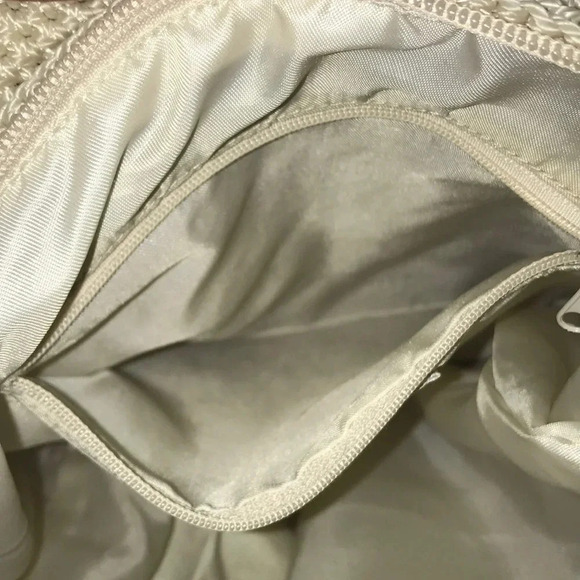 WORTHINGTON crocheted weave boho handbag zipper closures size 12 X 12 - Picture 6 of 8